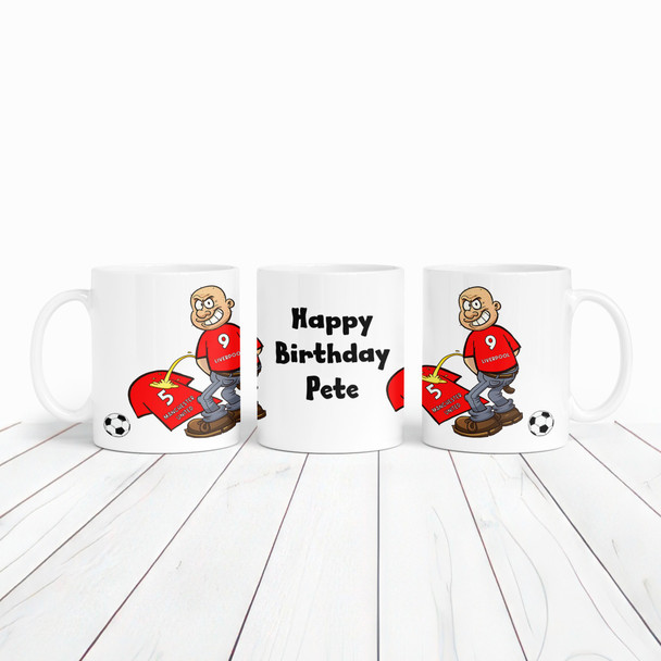 Liverpool Weeing On Manchester Funny Soccer Gift Team Rivalry Personalized Mug