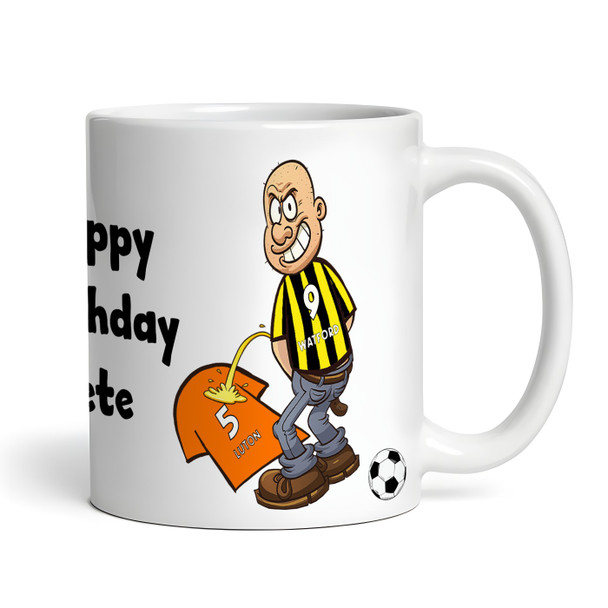 Watford Weeing On Luton Funny Soccer Gift Team Rivalry Piss On Personalized Mug