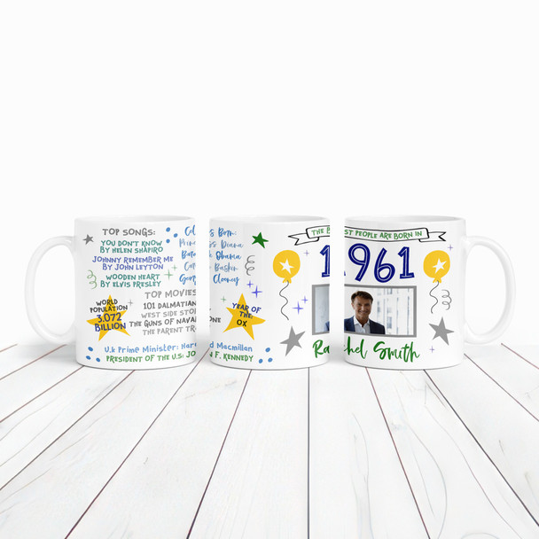 Any Year You Were Born Special Birthday Facts Photo Male Gift Personalized Mug