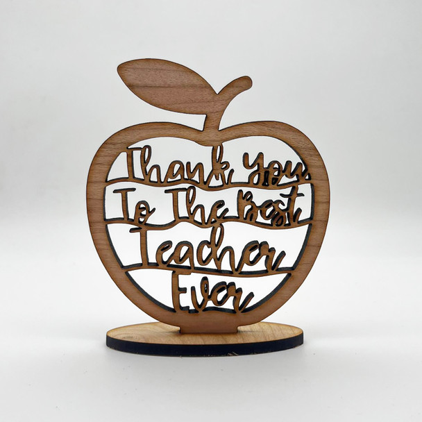 Apple Thank You Teacher Keepsake Ornament Engraved Personalized Gift