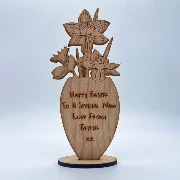 Easter Birthday Mother's Day Daffodils Keepsake Engraved Personalized Gift