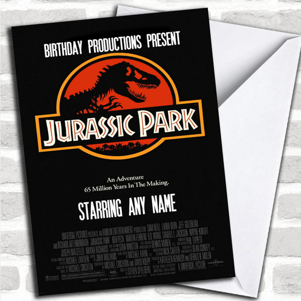 Spoof Jurassic Park Dinosaur Film Poster Funny Personalized Birthday Card