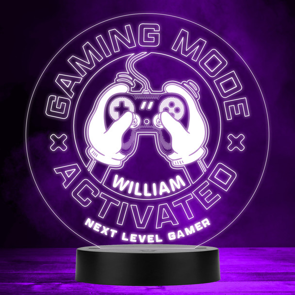 Gaming Mode Gamepad Video Game Fan Gamer Personalized Gift RGB LED Lamp Night Light