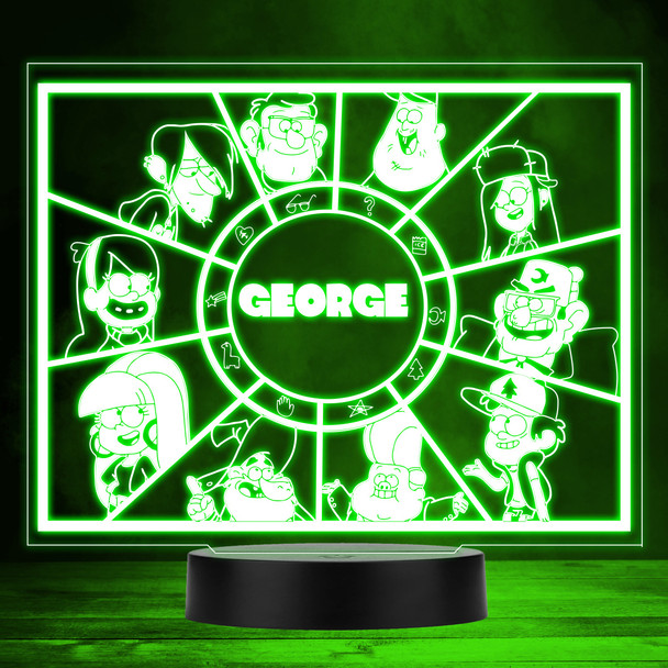 Gravity Falls Kids Cartoon Tv Show Personalized Gift Color Changing Lamp Night Light