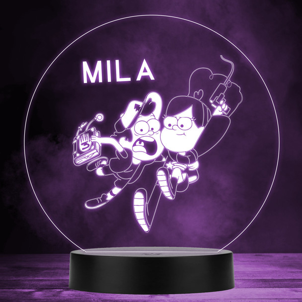 Gravity Falls Mabel & Dipper Kids Personalized Gift Color Changing Lamp Night Light