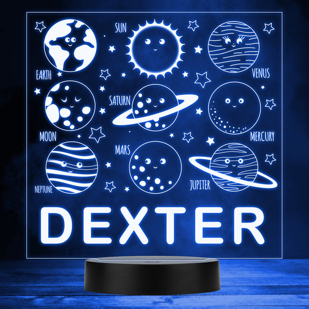 Planets Solar System Astronomy Fan Personalized Gift Color Changing Lamp Night Light