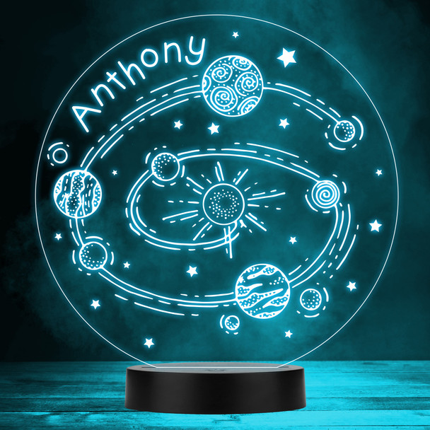 Solar System Planets Astronomy Stars Personalized Gift MultiColor Lamp Night Light