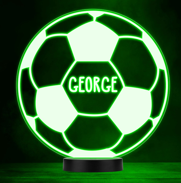 Round English Football Soccer Personalized Gift Color Changing LED Lamp Night Light