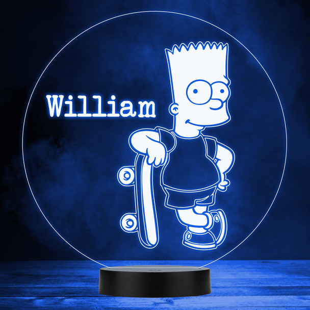 The Simpson's Family Bart Skateboard Kid's TV MultiColor Lamp Night Light