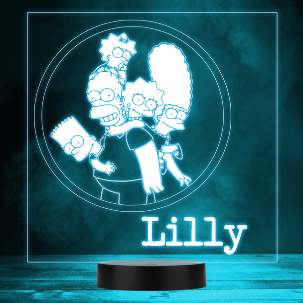 The Simpson's Family Children's TV Personalized LED Lamp MultiColor Night Light
