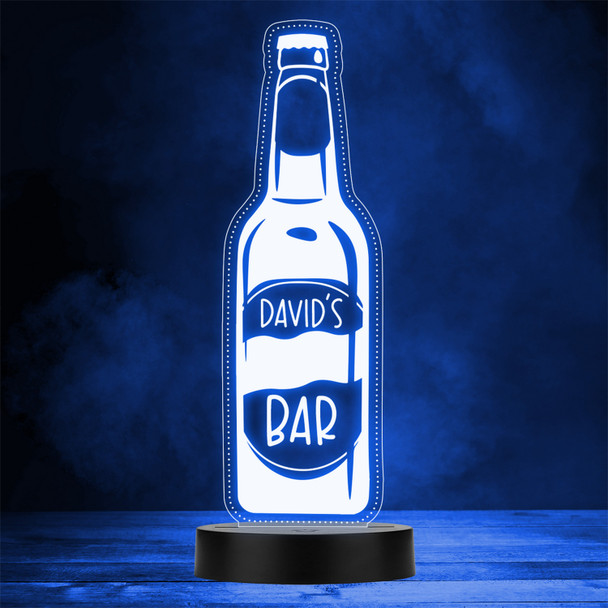 Glass Beer Drink Bottle Drinking Home Bar Man Cave Color Changing Lamp Night Light