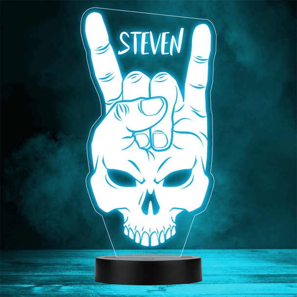 Human Skull Hand Rock & Roll Grunge Gothic Gift Color Changing Lamp Night Light