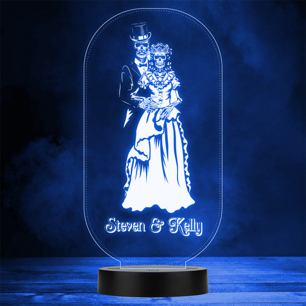 Skeletons Wedding Married Couple Gothic Gift Color Changing Lamp Night Light Skeletons Wedding Married Couple Gothic Gift Color Changing Lamp Night Light
