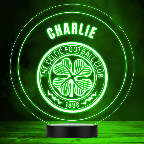 Celtic F.C English Football Soccer Club Logo Sports Fan Personalized LED Lamp Color Night Light