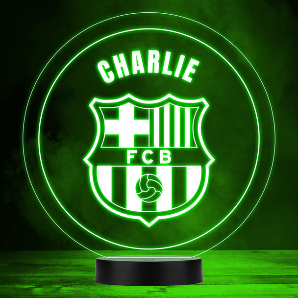 FC Barcelona English Football Soccer Club Sports Fan Round Personalized LED Lamp Color Night Light