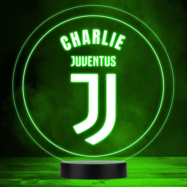 Juventus F.C English Football Soccer Club Logo Round Personalized Color Changing Lamp Night Light