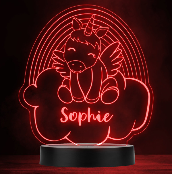 Unicorn Rainbow Cute Girl Personalized Gift Color Changing LED Lamp Night Light