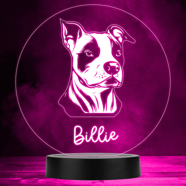 Amstaff American Staff Dog Pet MultiColor Personalized LED Lamp Night Light