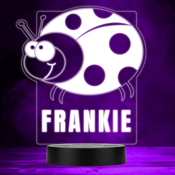 Cute Ladybug Insect Color Changing Personalized Gift LED Lamp Night Light