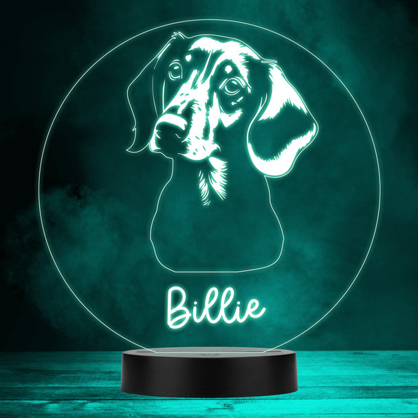 Dachshund Dog Pet Silhouette MultiColor Personalized Gift LED Lamp Night Light