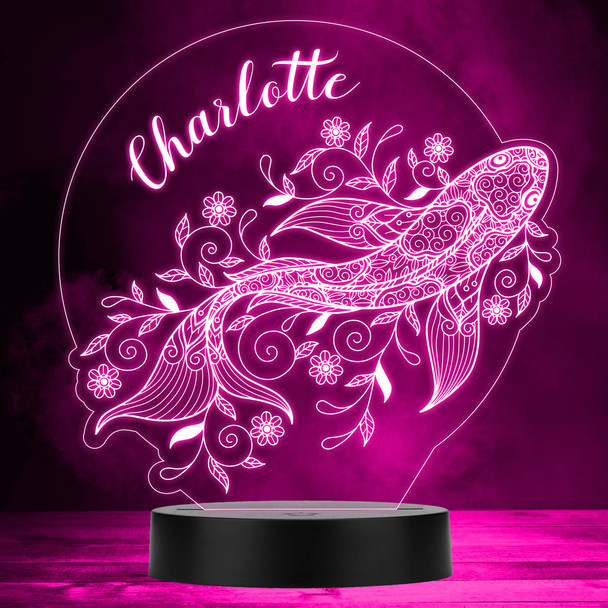 Floral Decorative Fish Color Changing Personalized Gift LED Lamp Night Light