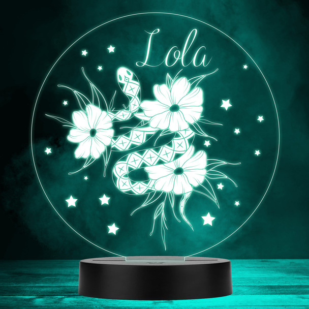Floral Decorative Snake Color Changing Personalized Gift LED Lamp Night Light