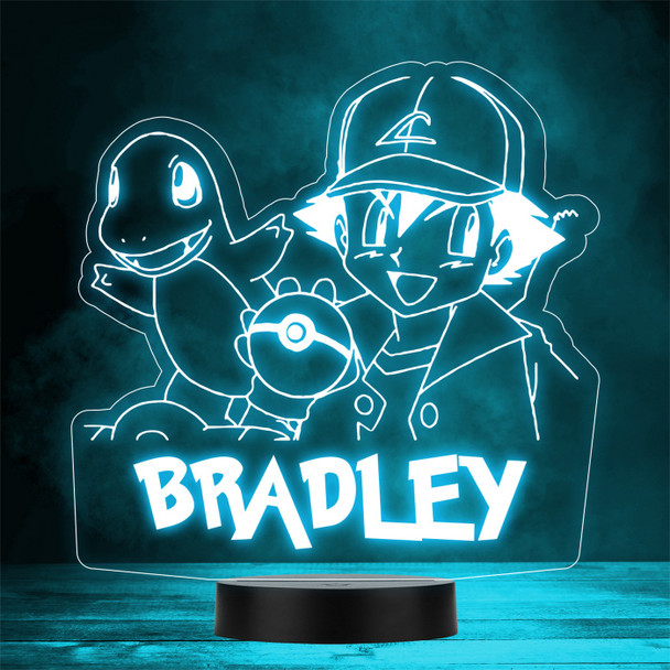 Pokemon Ash Ketchum Personalized Gift Color Changing LED Lamp Night Light