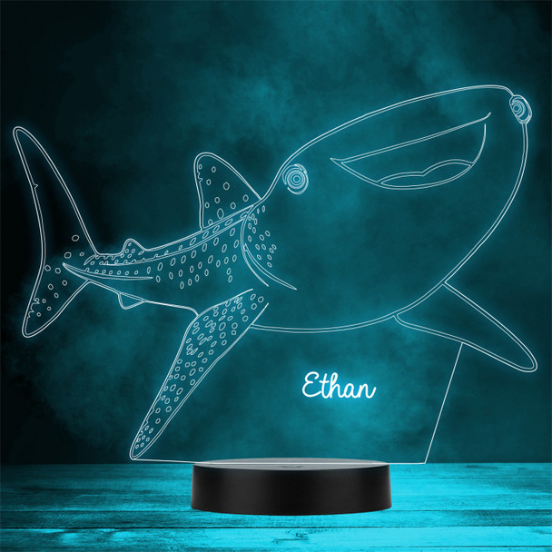 Cute Smiling Whale Sea Creature Personalized Gift Color Changing LED Lamp Night Light