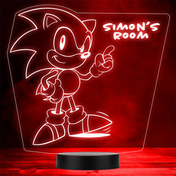 Sonic the Hedgehog Personalized Gift Color Changing LED Lamp Night Light