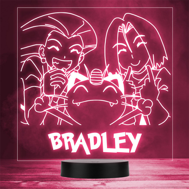 Team Rocket Trio Laughing Pokemon Personalized Gift Any Color LED Lamp Night Light