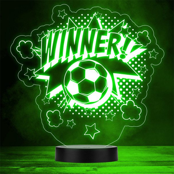Cartoon Style Winner English Football Soccer World Cup Personalized Gift Any Color Lamp Night Light