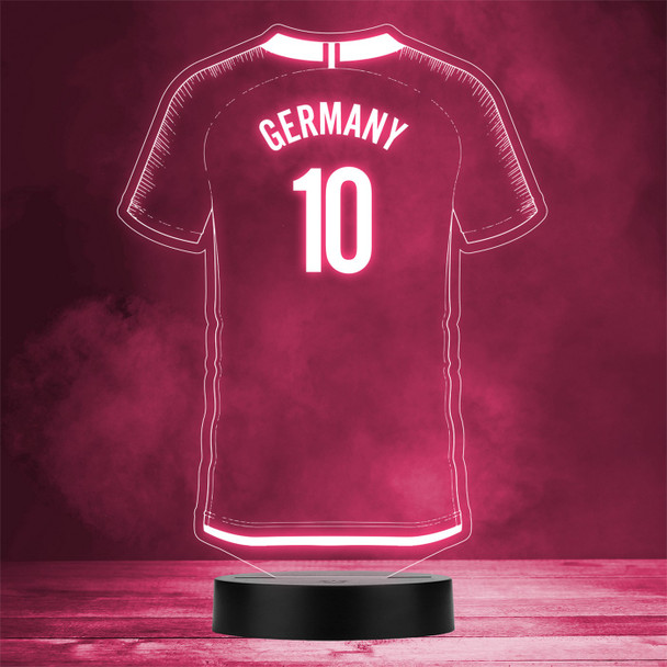 English Football Soccer Shirt GermSports Fan World Cup Personalized Gift Color Lamp Night Light