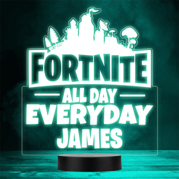 Fortnite All Day Gaming Gamer Personalized Gift Color Changing LED Lamp Night Light