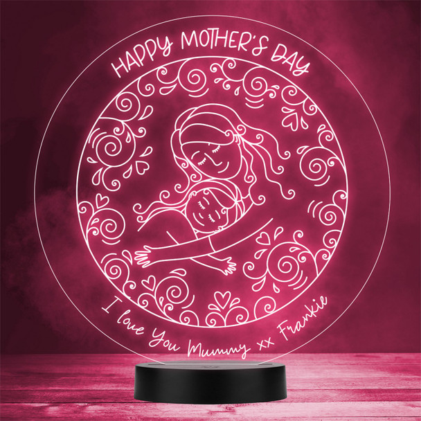 Mother's Day Mum or Mom & Daughter Mum or Mommy Personalized Gift Any Color LED Lamp Night Light