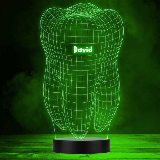 Geometric Tooth Dentist Personalized Gift Color Changing LED Lamp Night Light