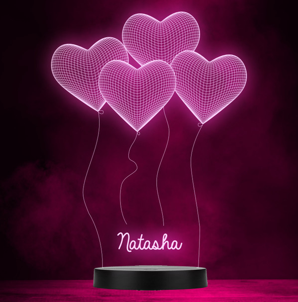 Love Heart Romantic Balloons Personalized Gift Color Changing Lamp Night Light