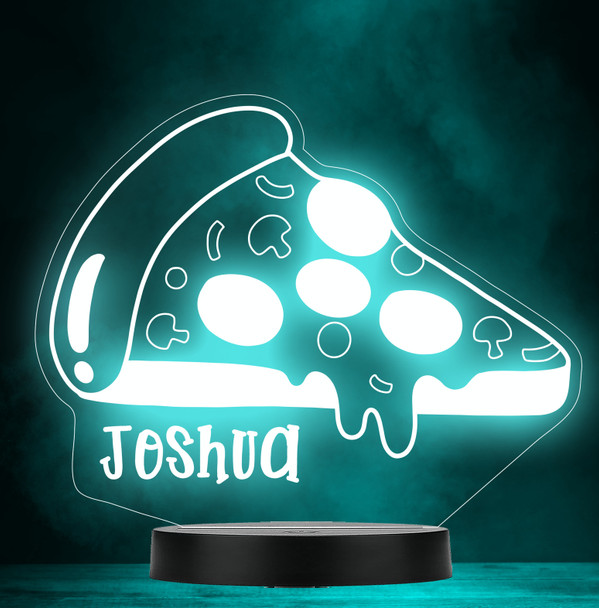 Pizza Food Yummy Name Personalized Gift Color Changing LED Lamp Night Light