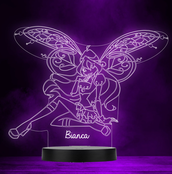 Your Name Fairy Hearts Personalized Gift Color Changing LED Lamp Night Light