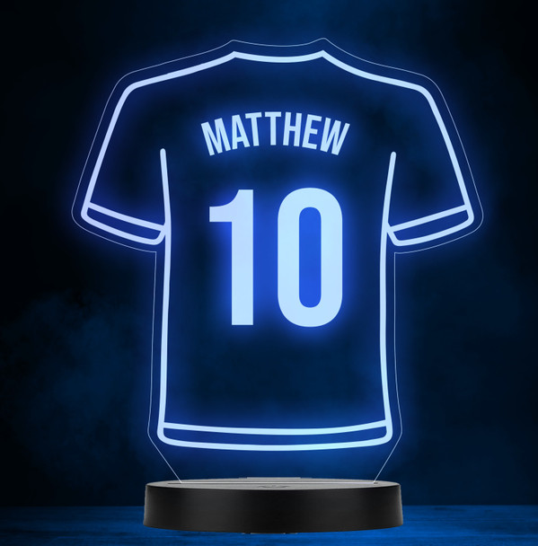 English Football Soccer Shirt Game Sport Number Personalized Color Changing Lamp Night Light