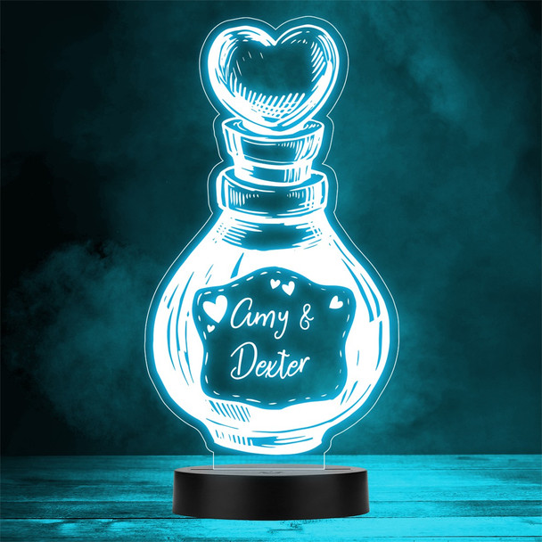 Love Potion Elixir Valentine's Day Personalized Gift Color Changing Lamp Night Light