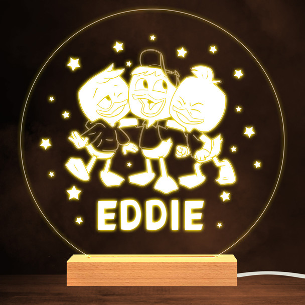 Duck Tales Stars Kids Cartoon Tv Show Personalized Gift Warm White Lamp Night Light