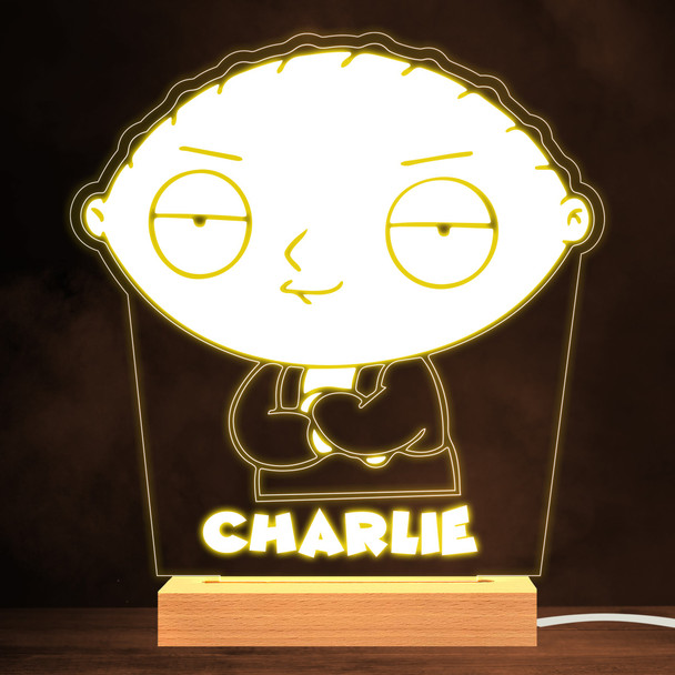 Stewie Griffin Family Guy Tv Show Personalized Gift Warm White Lamp Night Light