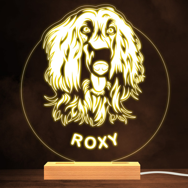 Afghan Hound Dog Pet Silhouette Warm White Lamp Personalized Gift Night Light