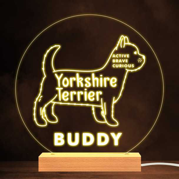 Yorkshire Terrier Dog Pet Personality Warm Lamp Personalized Gift Night Light
