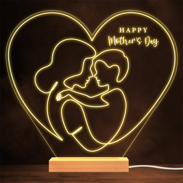 Happy Mother's Day Mum or Mom & Son Personalized Gift Lamp Night Light