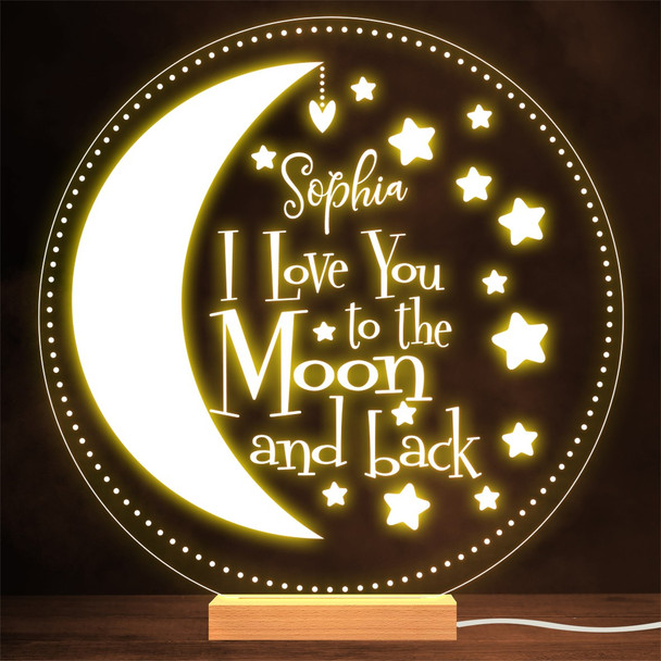 I Love You To The Moon And Back Stars Personalized Gift Lamp Night Light
