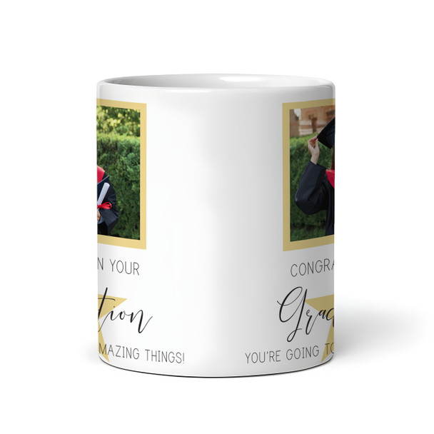 Graduation Gift Congratulations Photos Gold Star Coffee Tea Cup Personalized Mug