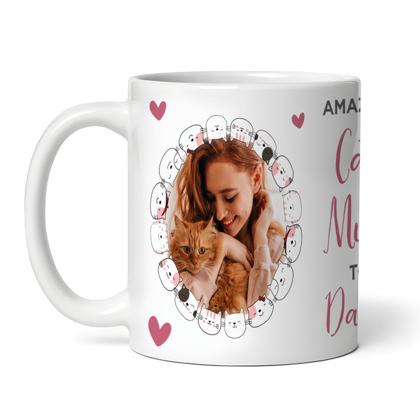 Amazing Cat Mum Gift Pink Photo Cat Frame Coffee Tea Cup Personalized Mug