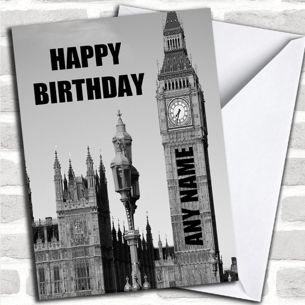 Big Ben Clock London Funny Personalized Birthday Card