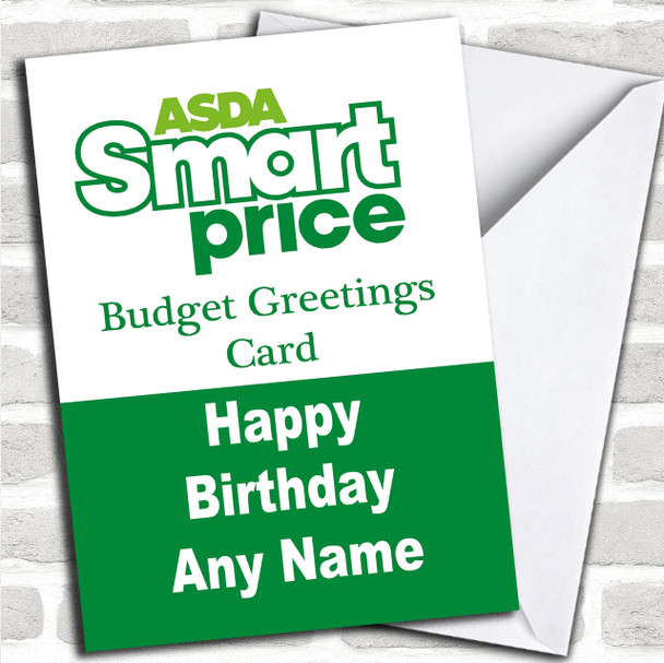 Funny Joke Asda Smart Price Spoof Personalized Birthday Card